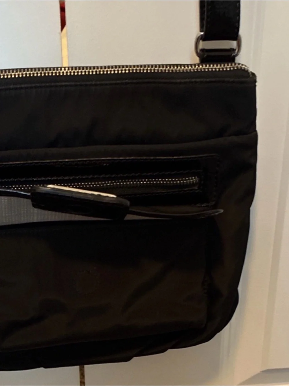 Brighton Black Crossbody Bag with Silver-Tone Accents